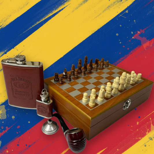 Set de regalo termo para whisky con ajedrez 🥃♟️