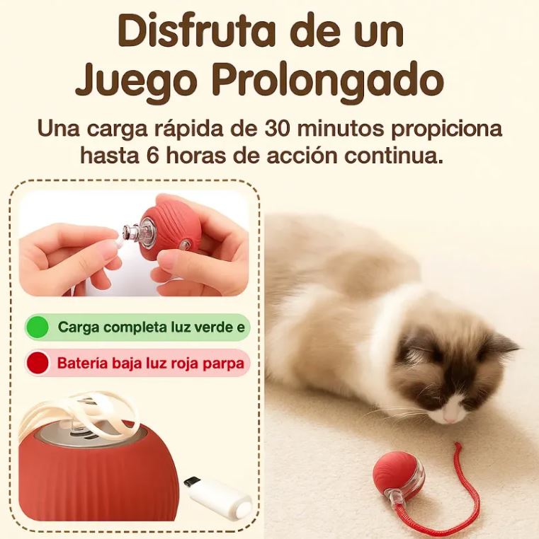 Pelota Interactiva para Mascotas 🐱🐾🎾